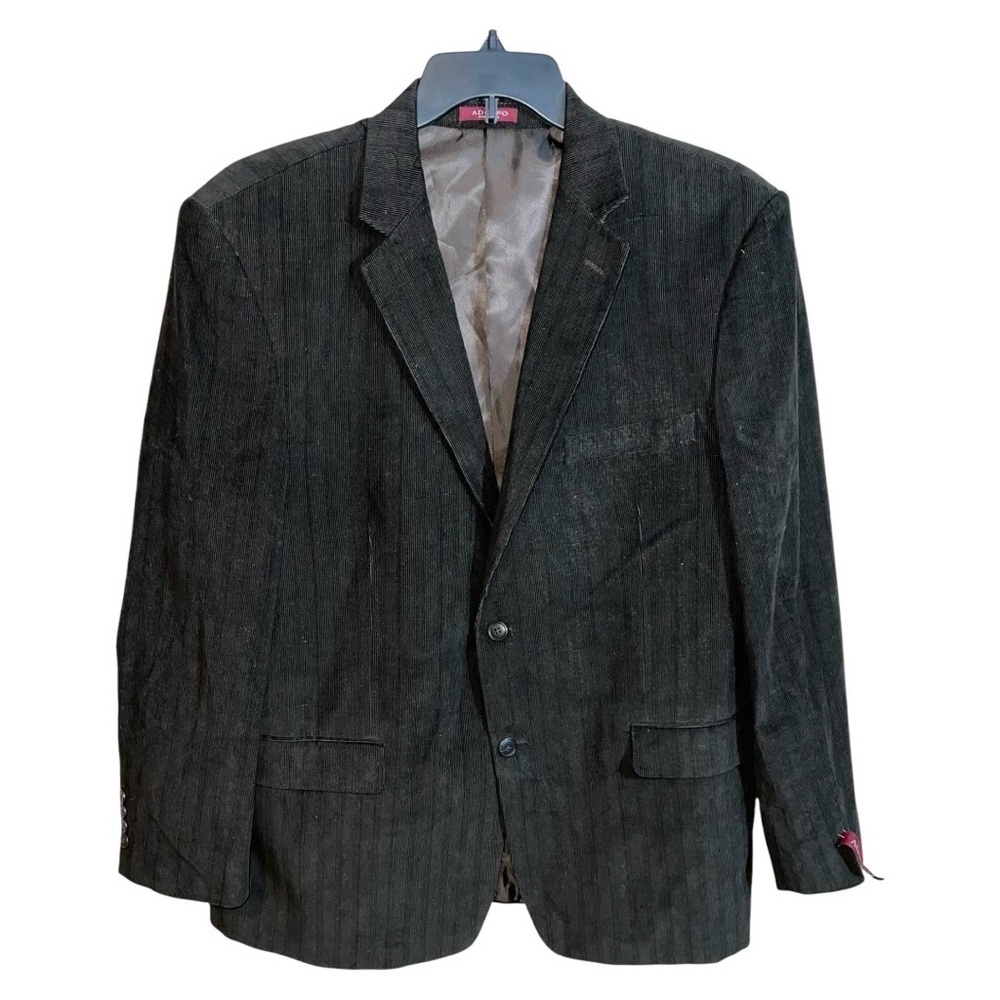 Adolfo Blazer Men’s Size 46 Regular Brown Corduroy 2 Button Sport Coat